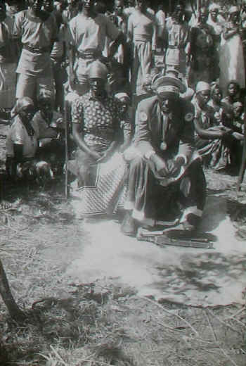 Queens' coronation celebrations in Mwinilunga, Northern Rhodesia - Chief Sailunga