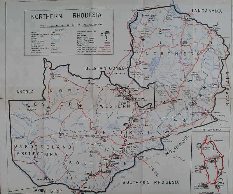 Map of Northern Rhodesia